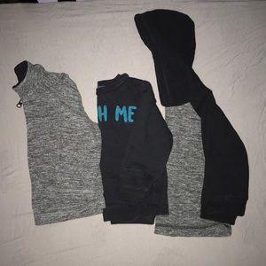 Bundle of 3 boys top and 2 sweatshirts